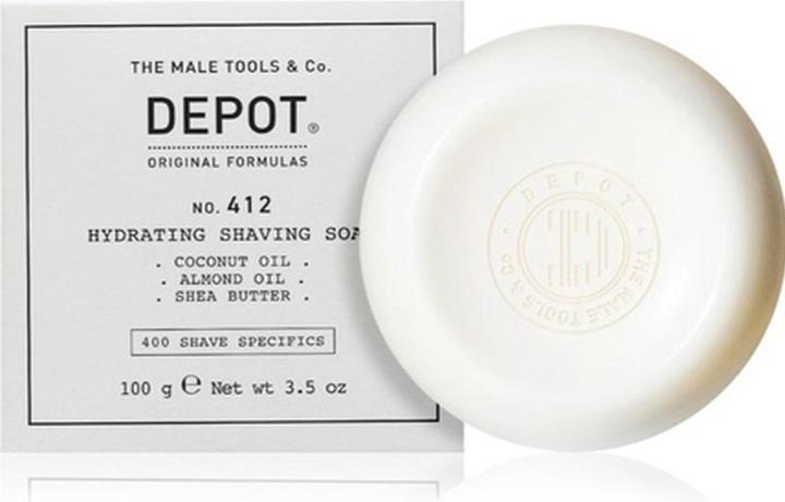Actual product image Depot Hydrating Shaving Soap 100g - Specific for traditional shaving with brush, keeps skin soft and (Shaving soap)