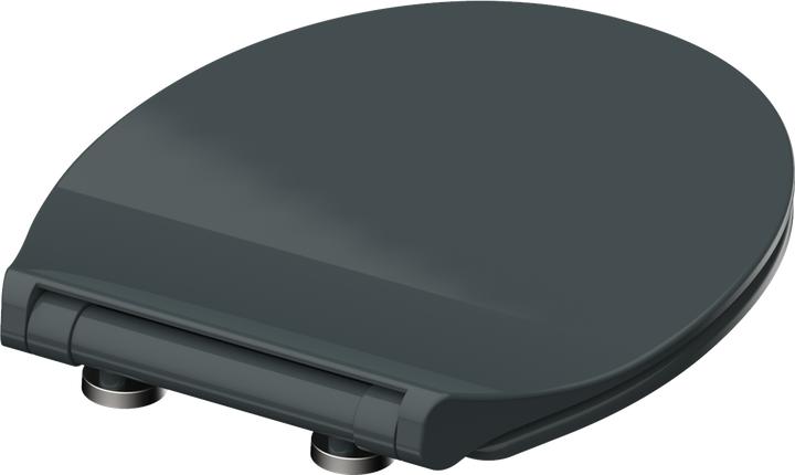 Actual product image Schütte Duroplast WC seat SLIM ANTHRAZIT Soft-close mechanism Quick-release fastener 82704 Anthracite