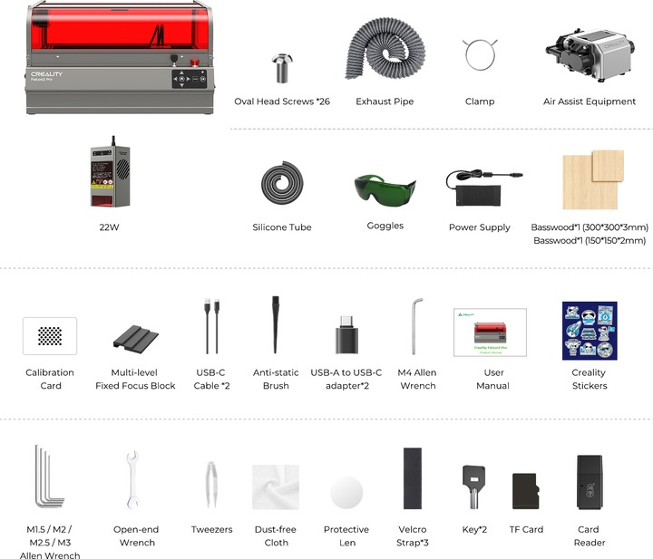 Actual product image Creality Falcon 2 Pro 60W
