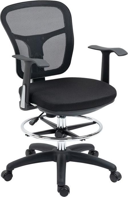 Produktbild Swisshandel24 Bürostuhl, ergonomisch, mit Armlehne, mit Fussstütze, Mesh, Schwarz