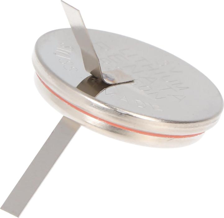 Produktbild AccuCell Batterie CR2450 mit Lötfahnen in U-Form (1 Stk., CR2450, 600 mAh)