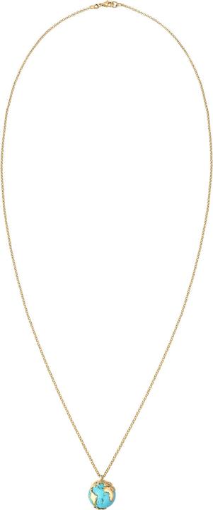 Immagine prodotto Elli Collana pisello Collana globo globo syn. howlite argento 925 (Argento 925, Turchese sintetico, 70 cm)