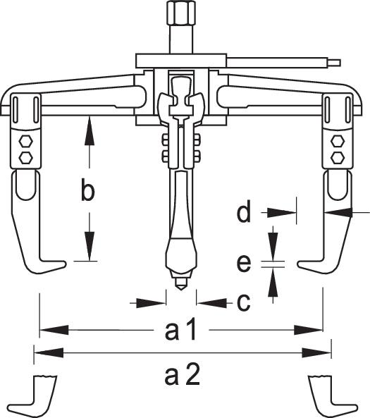 Actual product image Gedore .07/43 Universal puller 3-arm 520x300