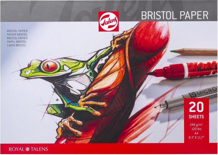 Talens Zeichenblock Bristol A4 (A4, Blanko, Kein Einband)