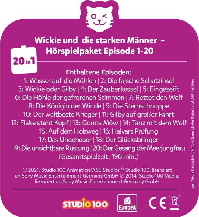 Immagine prodotto Tigermedia multicard - Wickie e gli uomini forti - Pacchetto audio 1-20