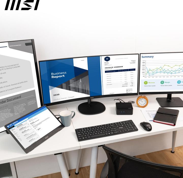 Image du produit MSI Cubi NUC 1MG (sans système d'exploitation) (Intel Core 3 100U, 8 Go, 256 Go, Intel UHD Graphics)