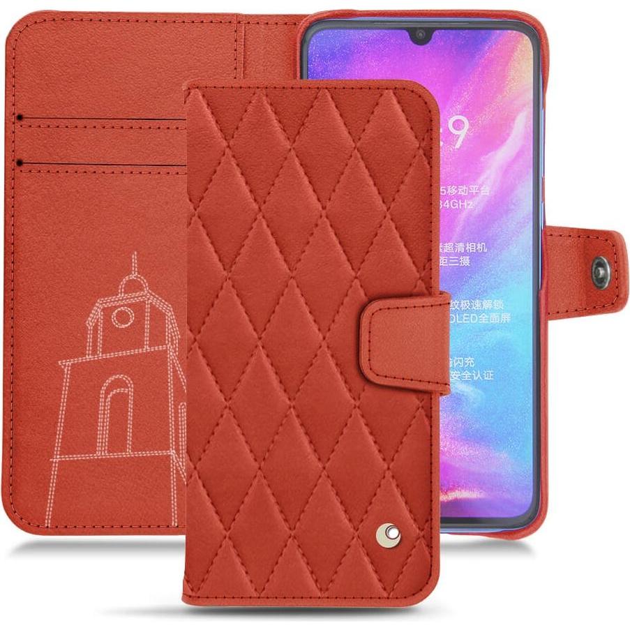 Noreve Lederschutzhülle Wallet (Xiaomi Mi 9), Smartphone Hülle, Orange