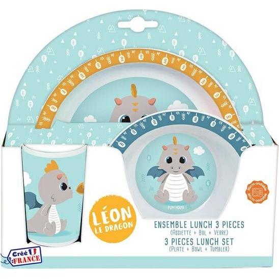Jemini, Kindergeschirr + Kinderbesteck, geschirrset kind leon le dragon