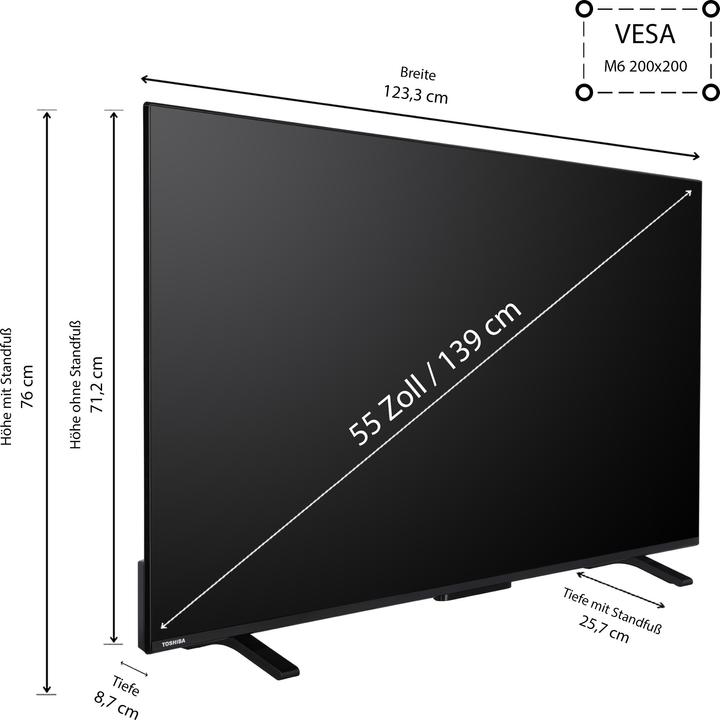 Actual product image Toshiba 55UV2363DAN 55-inch TV / VIDAA Smart TV (4K UHD, Dolby Vision HDR, triple tuner) (55", LED, 4K, 2024)