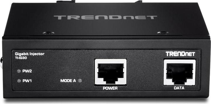 Produktbild Trendnet TI-IG30 PoE+ Injector Industrial Gigabit (802.3af (PoE), 802.3at (PoE+), 30 W)