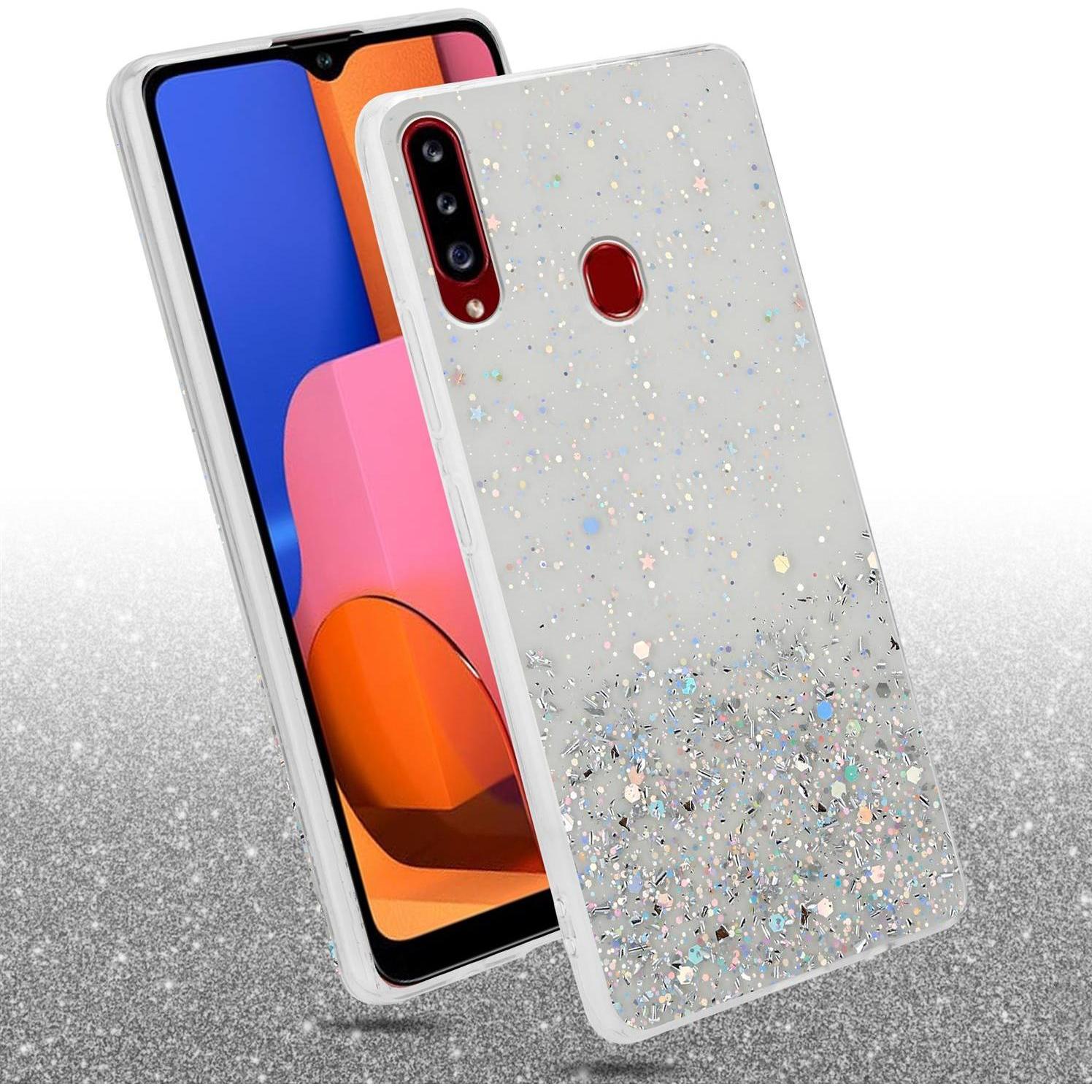Thumbnail - Cadorabo TPU Cover funkelnder Glitter (Samsung Galaxy A20s), Smartphone Hülle, Transparent