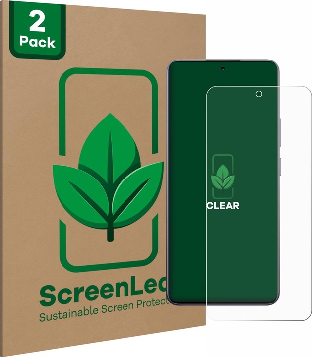Actual product image ScreenLeaf Protective film sustainable screen protector screen protector film clear transparent (2 Piece, Realme 13 Pro Plus)