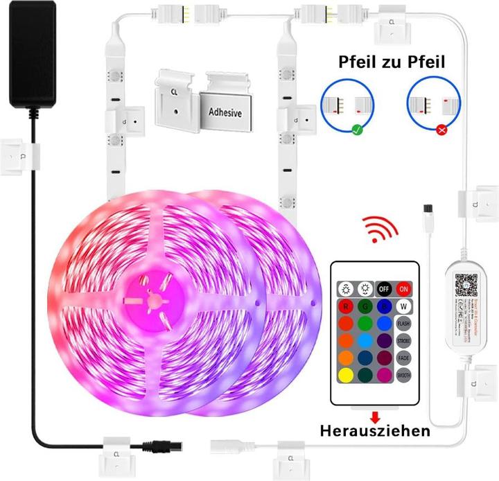 Image du produit Lumina Swiss Kit de bandes LED Smart Alexa (RGB, 5000 cm, Intérieur)
