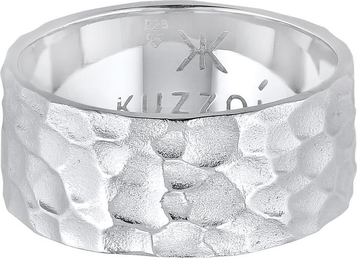 Immagine prodotto Kuzzoi Anello Anello a fascia da uomo in argento 925 martellato (64, 925 Argento)