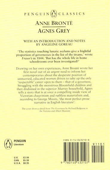 Produktbild Agnes Grey (Englisch, Angeline Goreau, Anne Bronte, 1988)