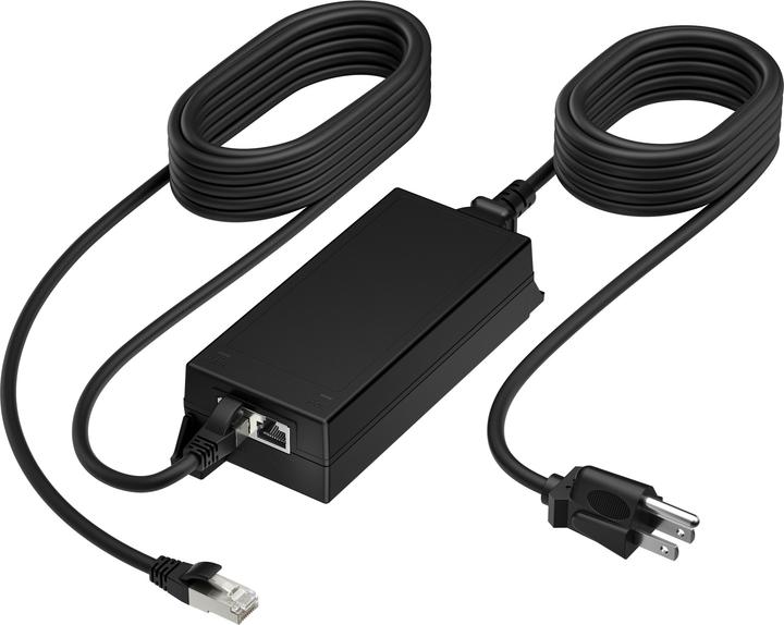 Actual product image Poly PoE++ 65W 2.5G Adapter with 3.66m CAT6A Cable and Power Cord (802.3bt (PoE++), 65 W)