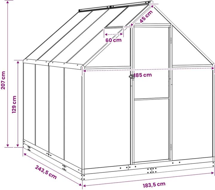 Produktbild vidaXL Garten Gewächshaus