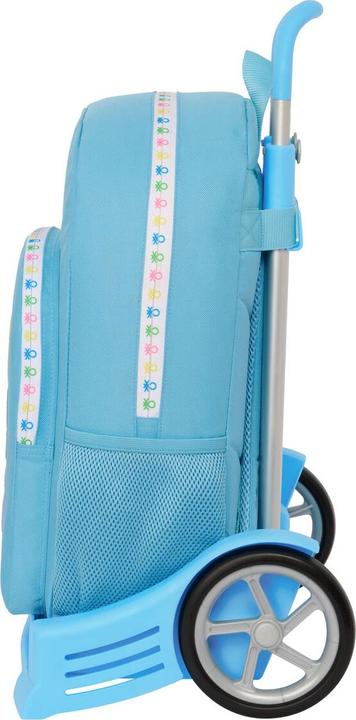 Produktbild Benetton Schulrucksack mit Rädern Spring Himmelsblau 30 x 46 x 14 cm