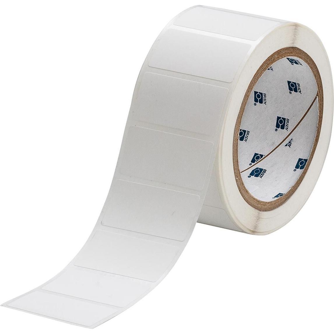 Brady, Rotolo di etichette, THT-17-7546-3, poliestere a prova di manomissione, bianco, lucido, 50,80 x 25,40 mm, permanente (30 (5.08 cm)