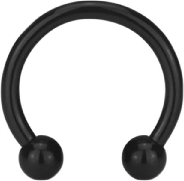 Immagine prodotto Star Piercing Micro Circular Barbell Supernova Absolute Black con due palline (Ottone, Acciaio chirurgico 316L)
