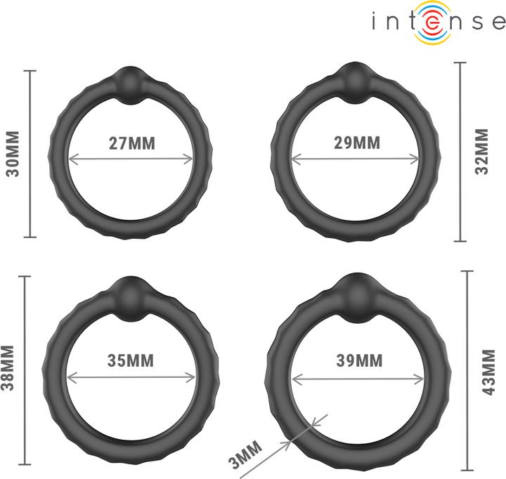 Produktbild Intense - Michiel Set Mit 4 Penisringen Modell 10