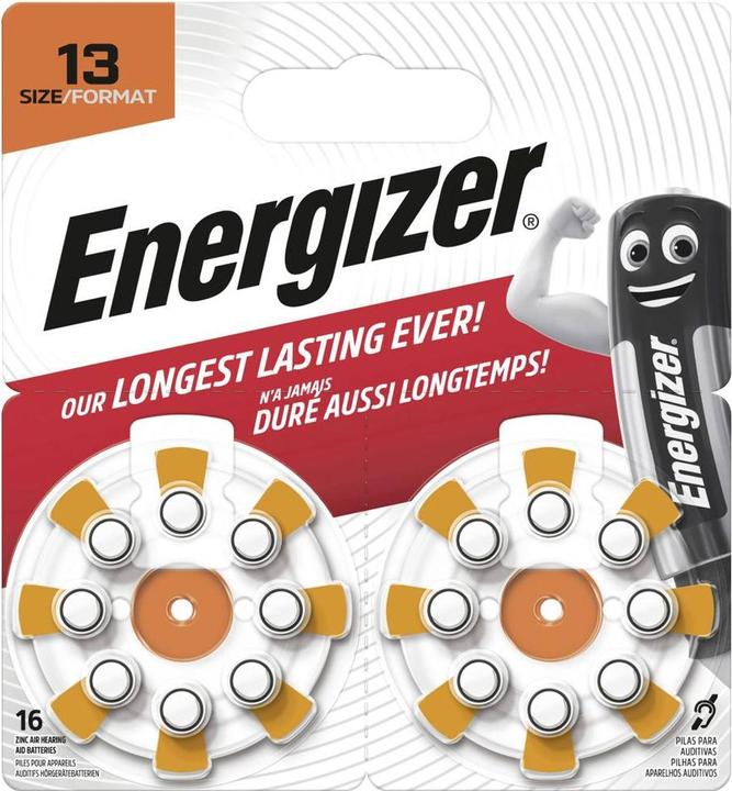 Actual product image Energizer Button cell ZA 312 1.45 V 16 pcs. zinc-air ENR EZ Turn & Lock (312) (16 pcs., A312, 180 mAh)