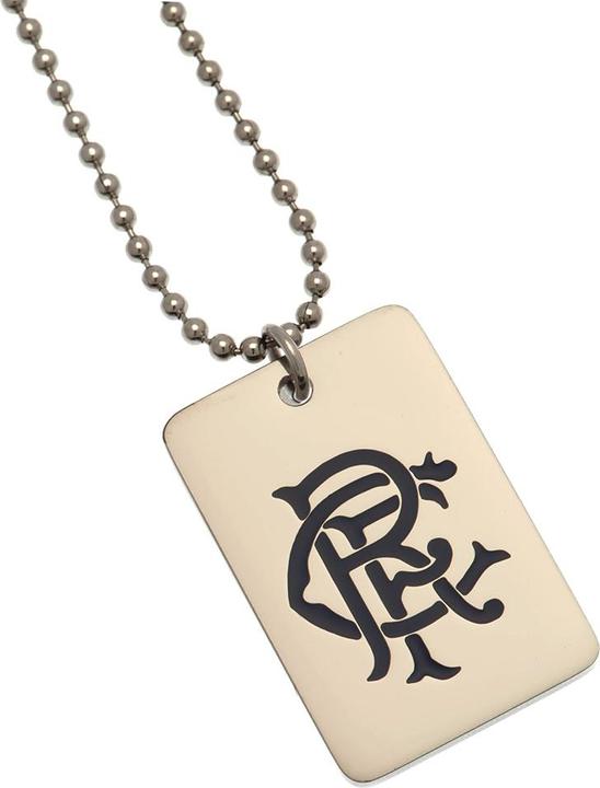 Produktbild Rangers FC Emaille Wappen Hundemarke und Kette (100% synthetisches Material)