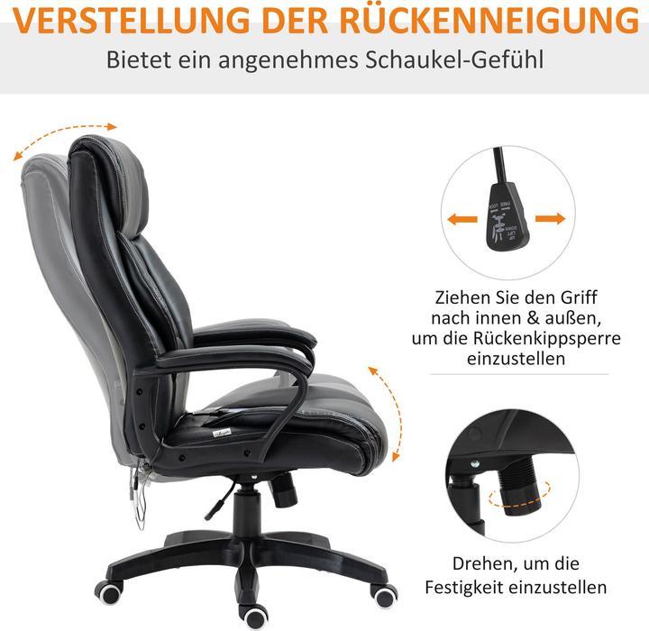 Actual product image Vinsetto Office chair with massage function (48 - 56 cm)
