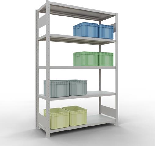 Actual product image Schulte Lagertechnik MULTIplus250 basic racking system with length ledgers