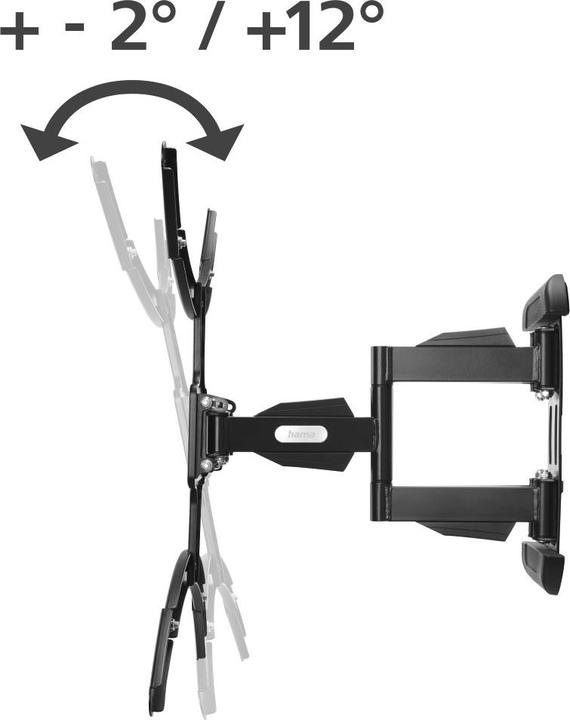 Image du produit Hama Support TV mural, pivotant, inclinable, extensible, 229 cm (90") à 50 kg (Mur, 90", 50 kg)