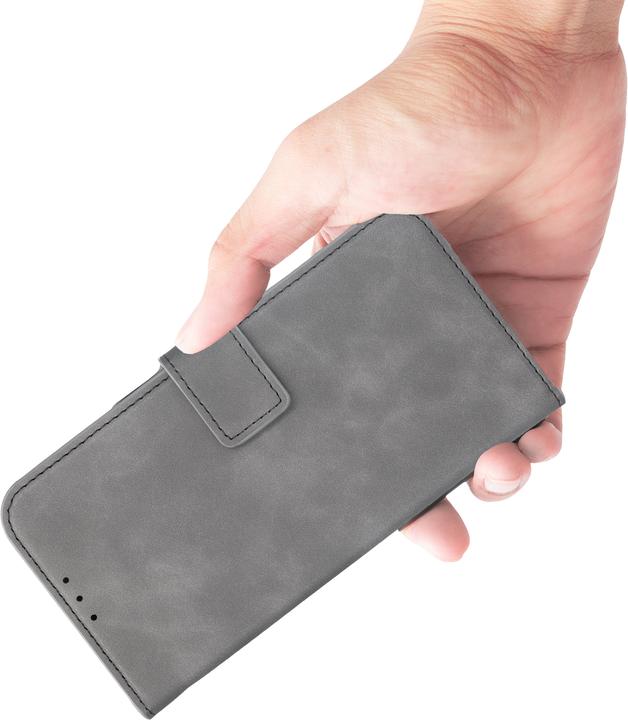 Actual product image Mobiparts Classic Wallet Case Apple iPhone 16 Granite Grey (MagSafe Compatible) (Apple iPhone 16)