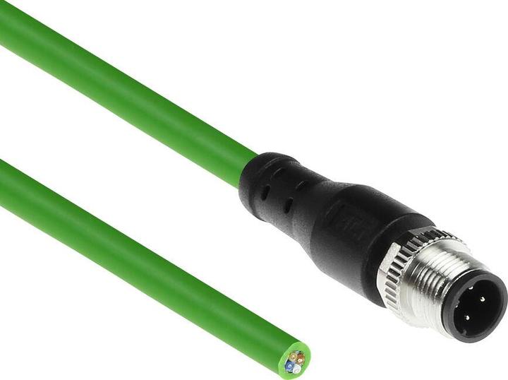 Produktbild ACT Industrial 1.50 meters Sensor cable M12D 4-pin male to open end, Superflex Xtreme TPE cable, shielde