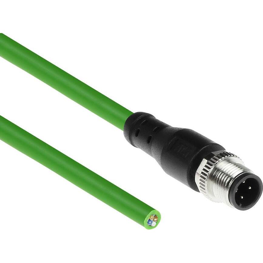 ACT Industrial 1.50 meters Sensor cable M12D 4-pin male to open end, Superflex Xtreme TPE cable, shielde, Elektronikkabe...