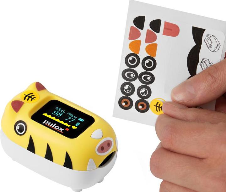Immagine prodotto Pulox PO-230 Pulsossimetro per bambini da attaccare su se stessi