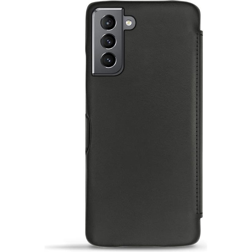 Thumbnail - Noreve Lederschutzhülle Samsung Galaxy S21 FE (Samsung Galaxy S21 FE), Smartphone Hülle, Schwarz