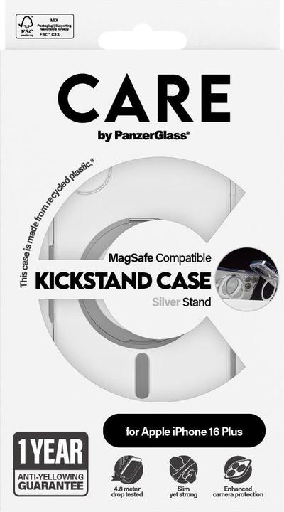 Produktbild PanzerGlass CARE Kickstand & MagSafe iPhone '24 6.7" silver (Apple iPhone 16 Plus)