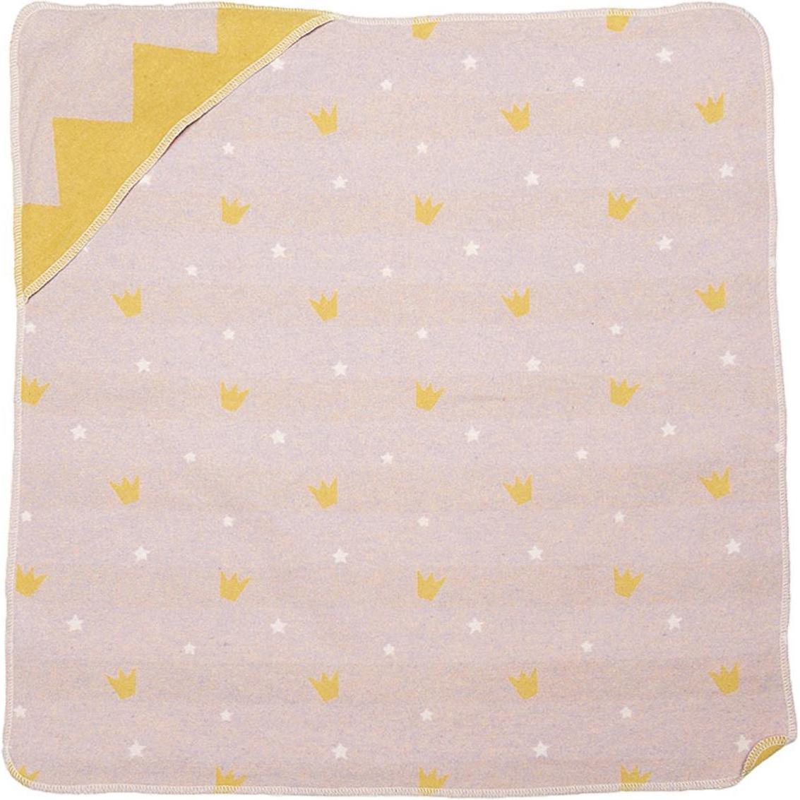 David Fussenegger Decke m.Kapu Kronen 80x80 rosa (80 x 80 cm) (FUSSENEGGER)