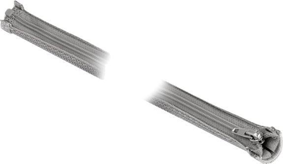 Actual product image Delock Braided hose with zipper heat resistant 2 m x 20 mm gray (Cable conduit, 200 cm)