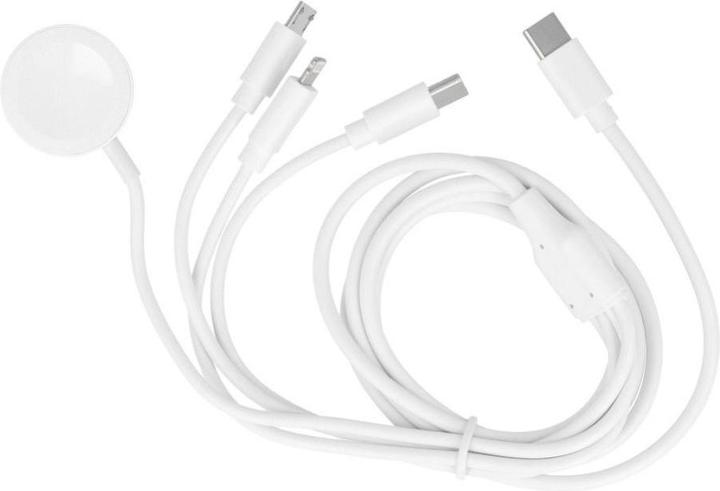 Immagine prodotto OEM Cable Cable 4w1 Type C to Lightning / Type C / Micro USB / Apple Watch 3W 2A C3186 1,2 m white (1.20 m, USB 3.2 Gen 1)