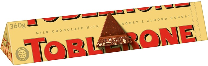 Immagine prodotto Toblerone Cioccolato al latte svizzero con miele e torrone di mandorle (360 g)