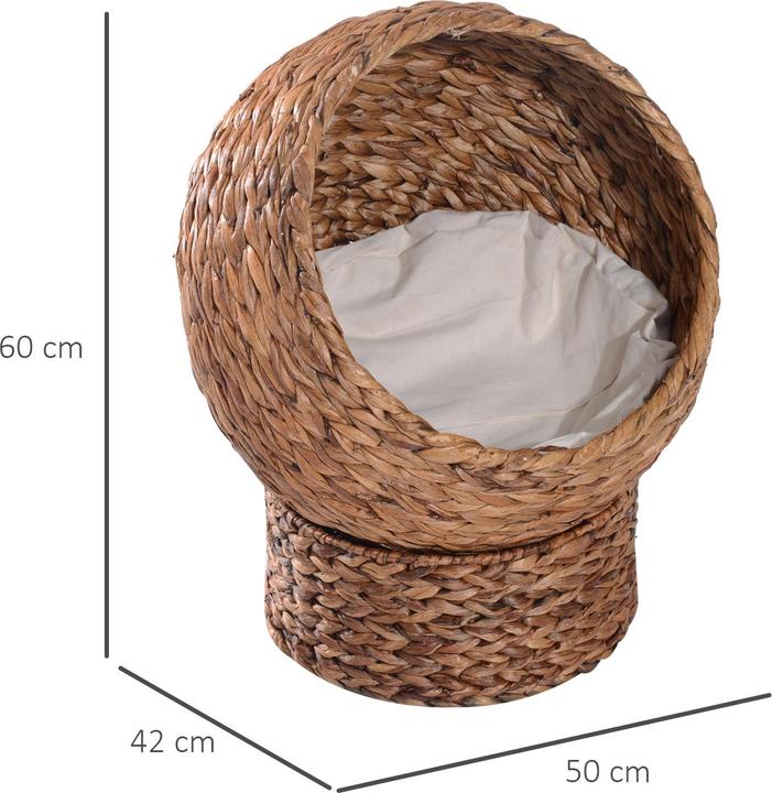 Produktbild PawHut Katzenhaus aus Rattangeflecht (Katze)