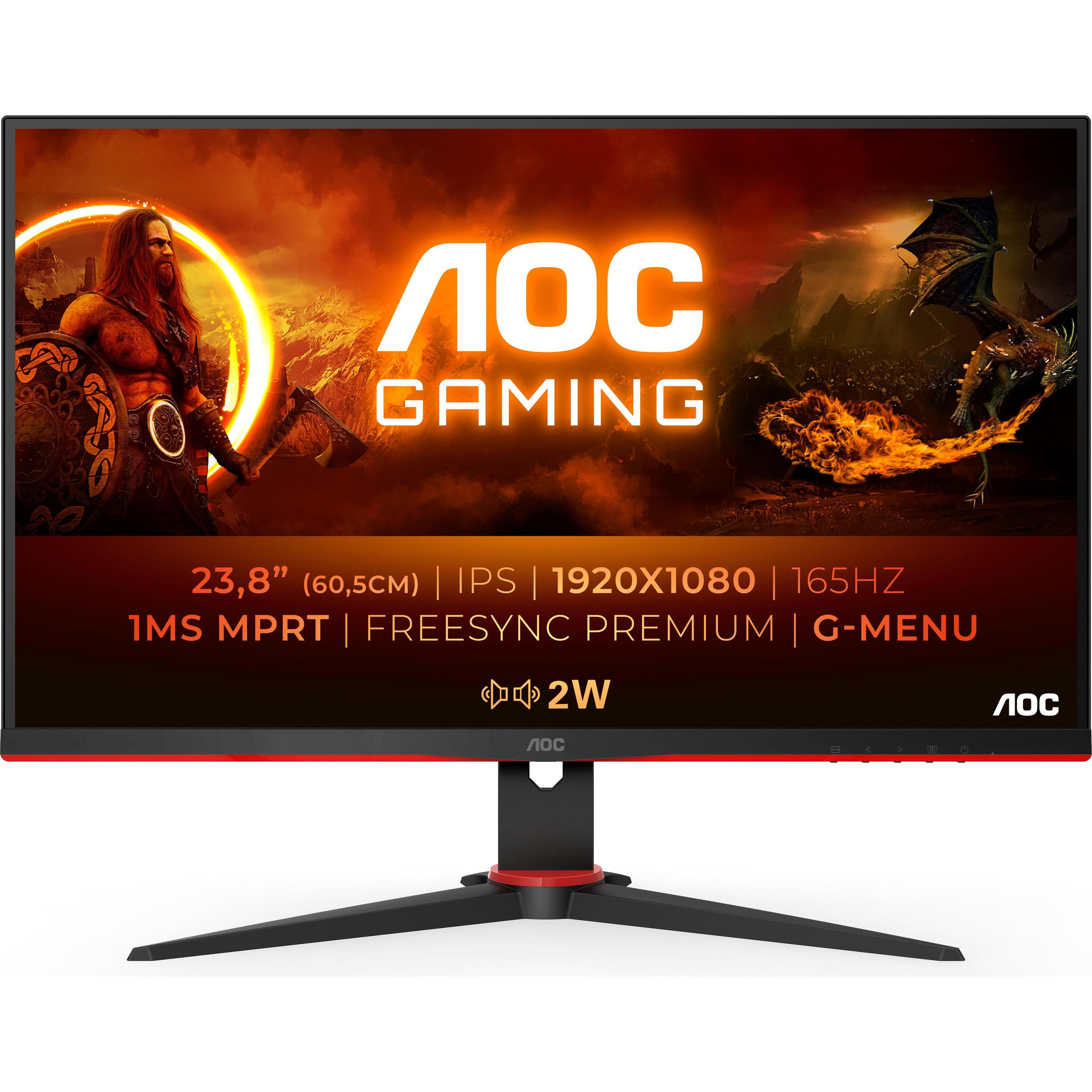 AOC 24G2SPAE (1920 x 1080 Pixel, 23.80"), Monitor, Schwarz