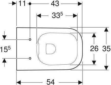 Produktbild Geberit Wand-WC Renova Plan Tiefspler ohne Splrand wei ohne WC-Sitz 500378011