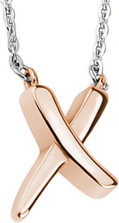 Immagine prodotto Star Piercing Catena d'argento con ciondolo X oro rosa (senza ottone, Acciaio chirurgico 316L)