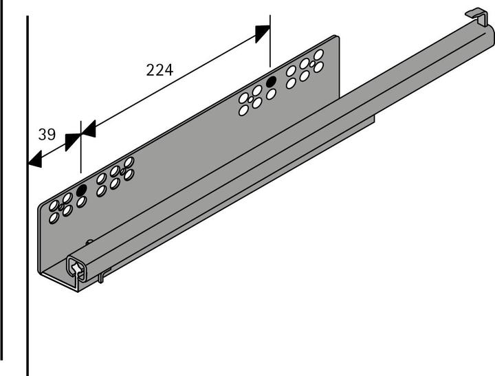 Actual product image Hettich Ausziehbarer Hosenhalter -600 anthrazit