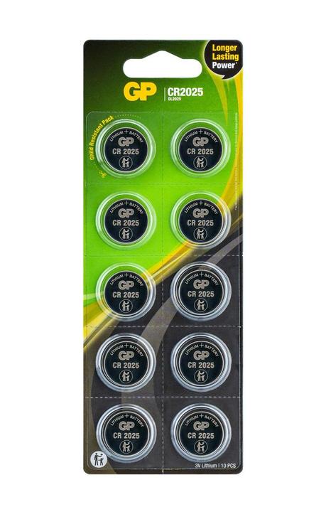 Produktbild GP Batteries Knopfzelle Lithium (10 Stk., CR2025, 160 mAh)