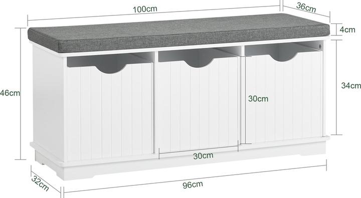 Produktbild SoBuy Sitzbank (100 cm)