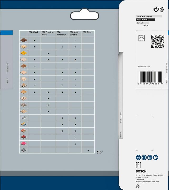 Productafbeelding Bosch Professional Zubehör Cirkelzaagblad Standaard voor Aluminium, 165x1,8/1,3x20, 54 tanden