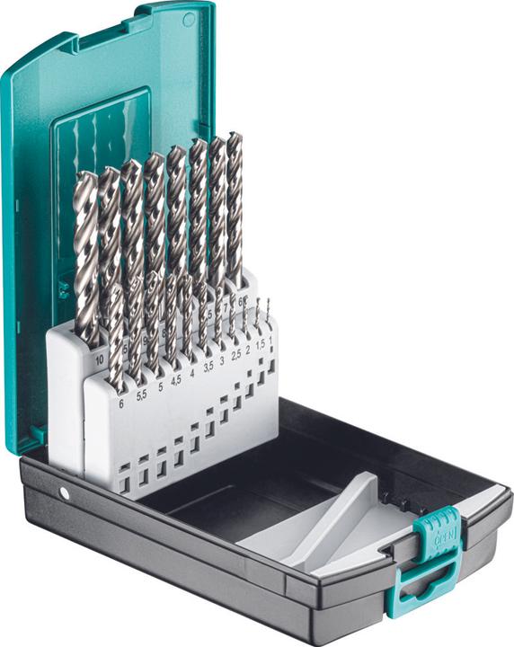Produktbild technocraft HSS-G Spiralbohrer-Satz (10 mm, 1 mm, 1.5 mm, 2 mm, 2.5 mm, 3 mm, 3.5 mm, 4 mm, 4.5 mm, 5 mm, 5.5 mm, 6 mm, 6.5 mm, 7 mm, 7.5 mm, 8 mm, 8.5 mm, 9 mm, 9.5 mm)