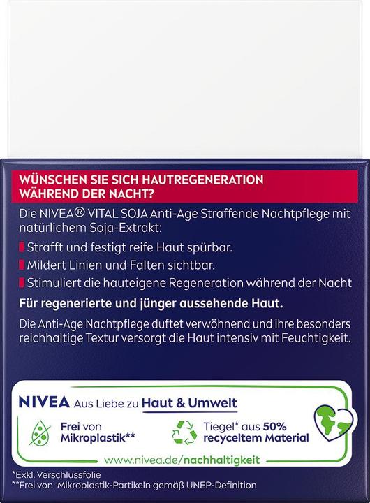 Nutritional values and ingredients NIVEA Vital Soja Anti-Age Nachtcreme (50 ml, Night cream)